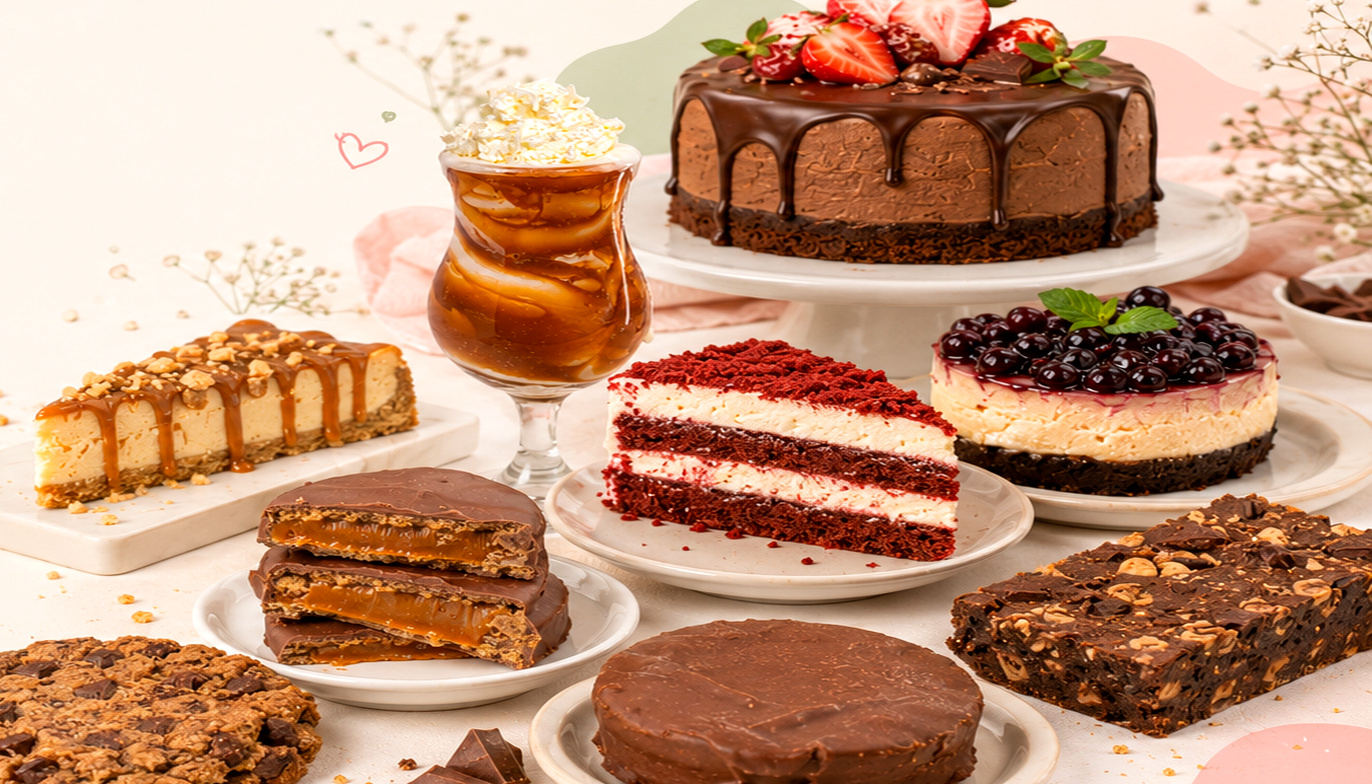 Variedad de postres sin azúcar